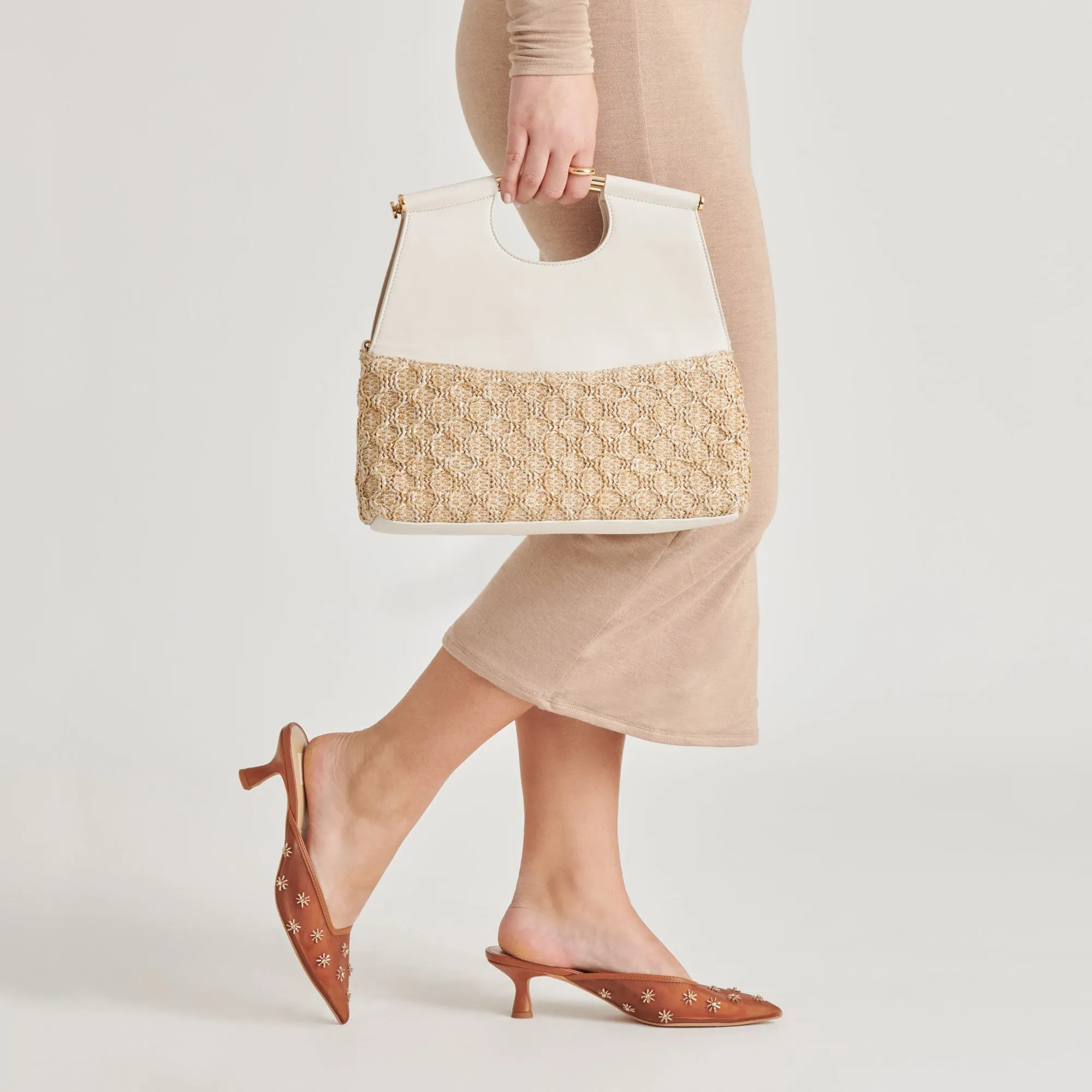 BIANCA CLUTCH IVORY NATURAL RAFFIA sold by Dolce Vita product image thumbnail 3