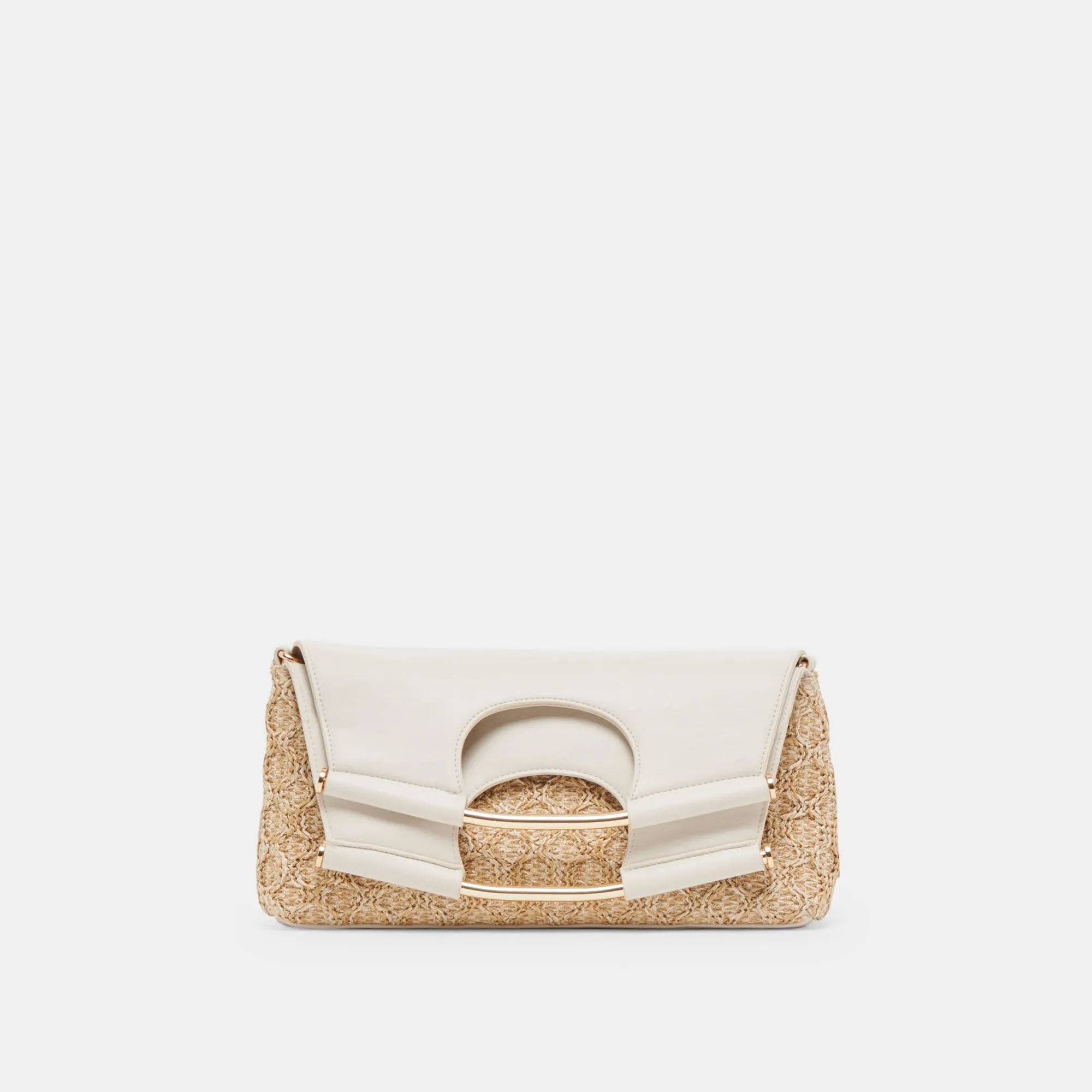 BIANCA CLUTCH IVORY NATURAL RAFFIA sold by Dolce Vita