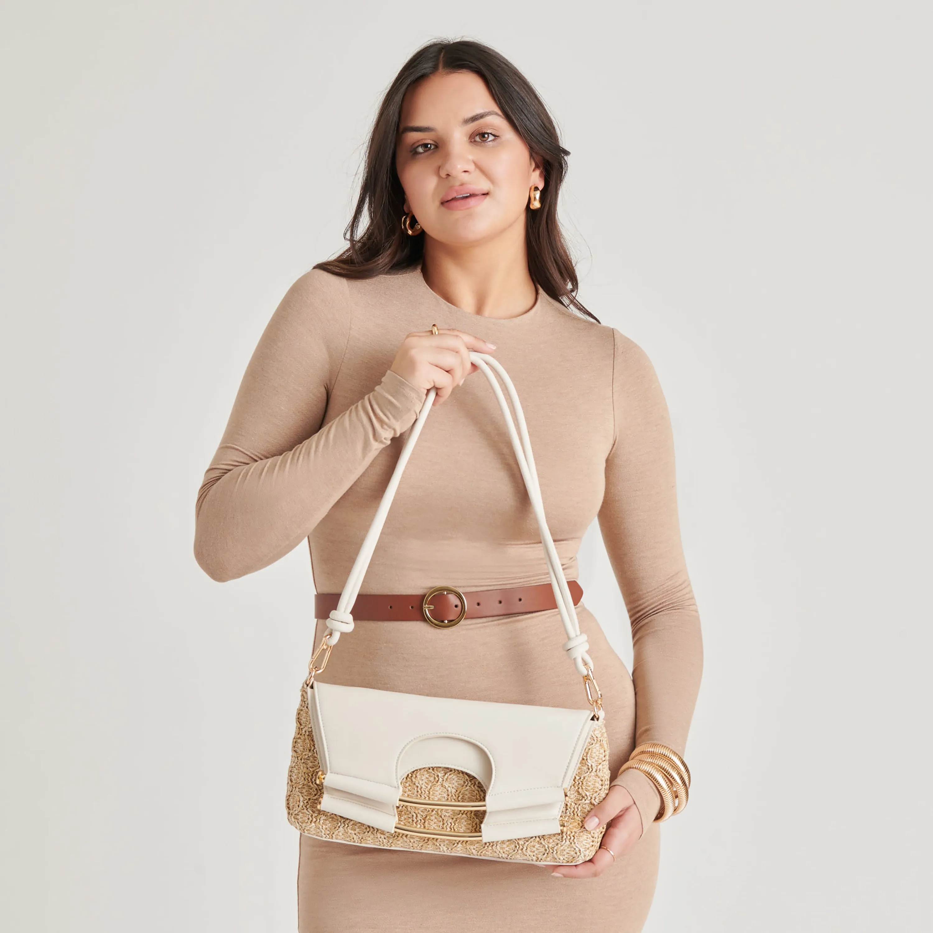 BIANCA CLUTCH IVORY NATURAL RAFFIA sold by Dolce Vita product image thumbnail 2