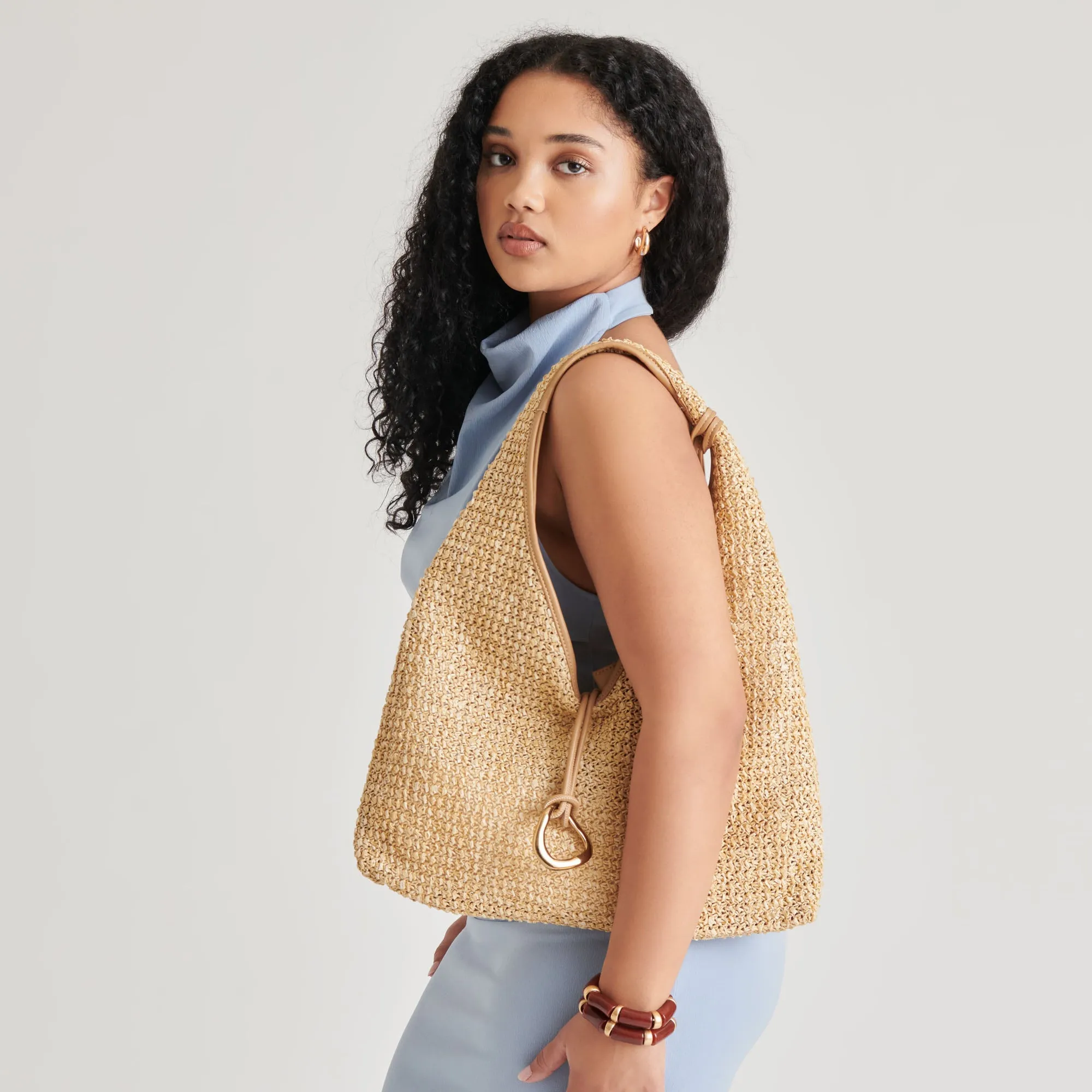 MISSIE TOTE NATURAL RAFFIA sold by Dolce Vita