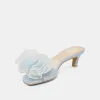 NARITA PEARL HEELS LIGHT BLUE SATIN sold by Dolce Vita
