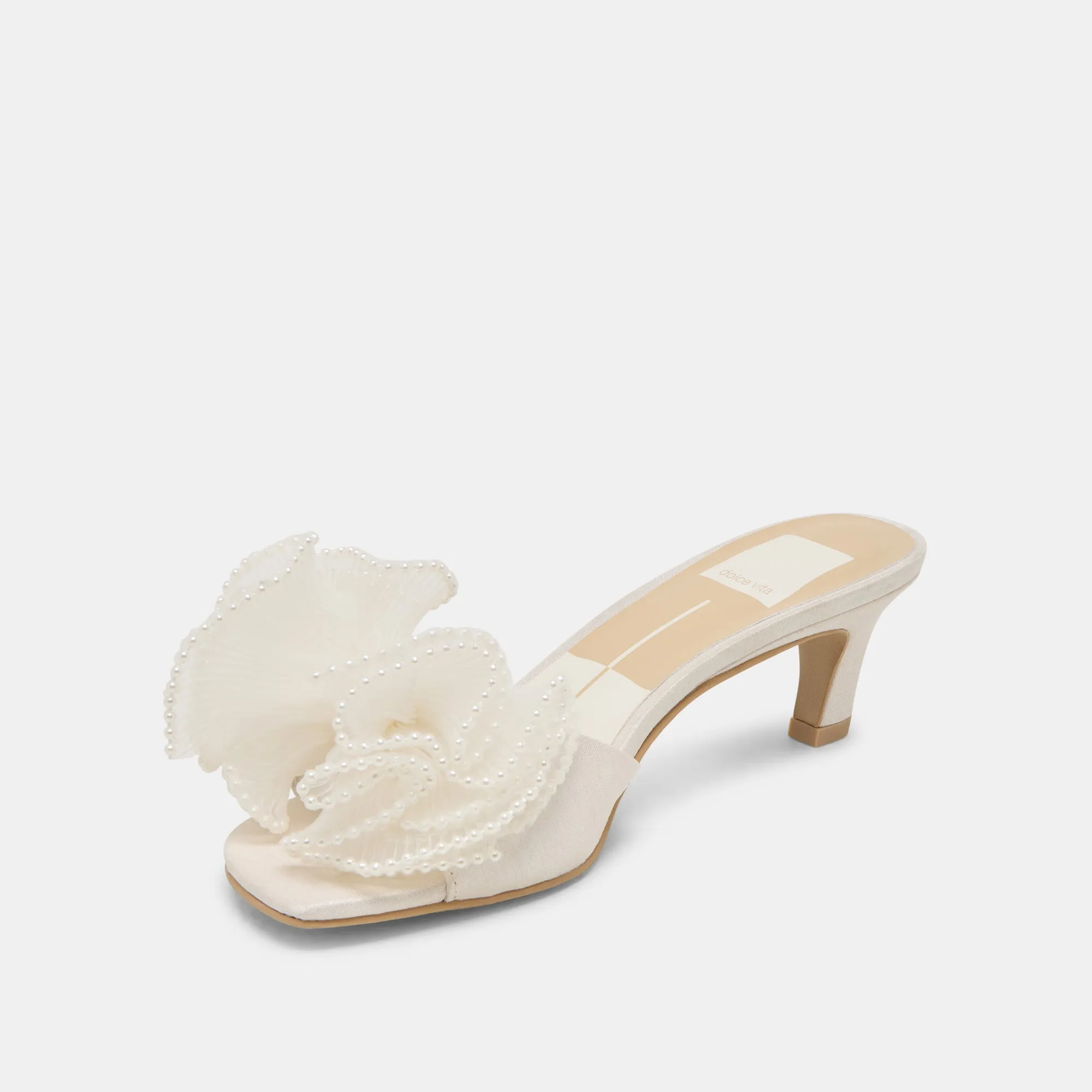 NARITA PEARL HEELS OFF WHITE SATIN sold by Dolce Vita product image thumbnail 4