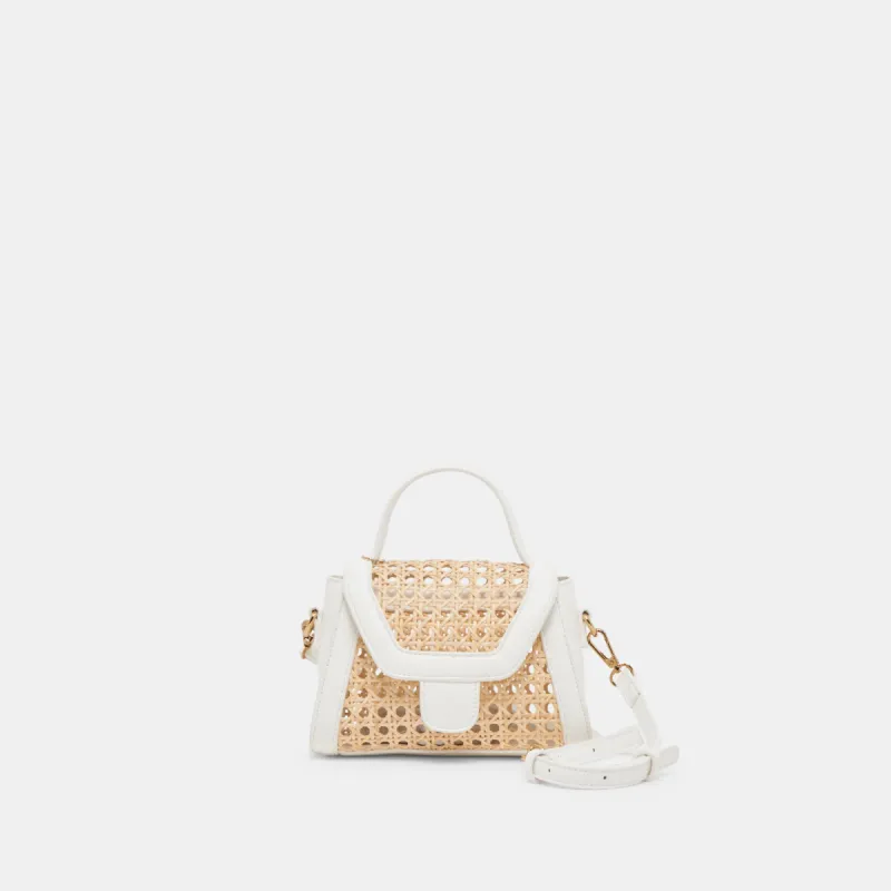 TROPEZ CROSSBODY WHITE NATURAL CANE sold by Dolce Vita