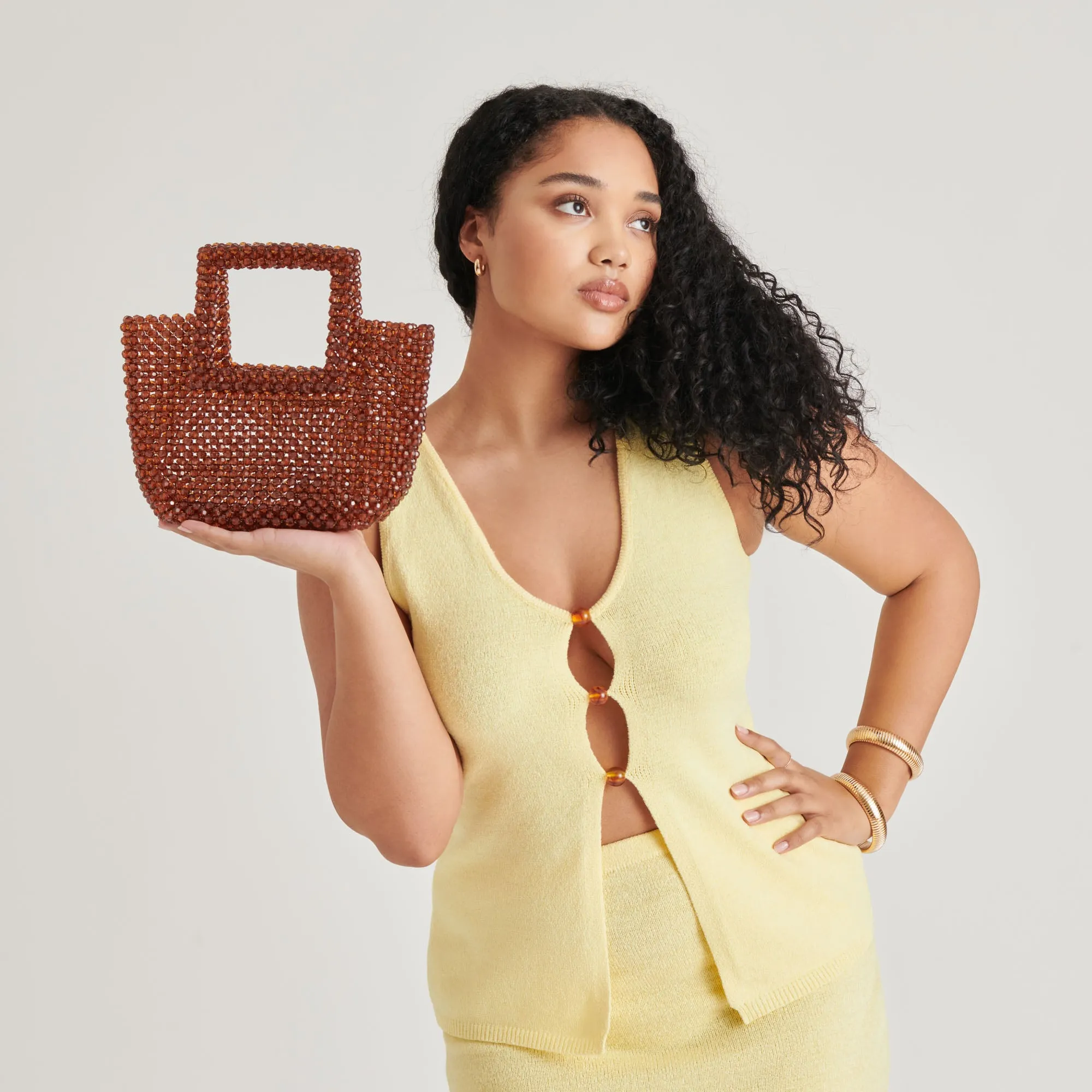 MAREL HANDBAG AMBER BEADED sold by Dolce Vita product image thumbnail 4