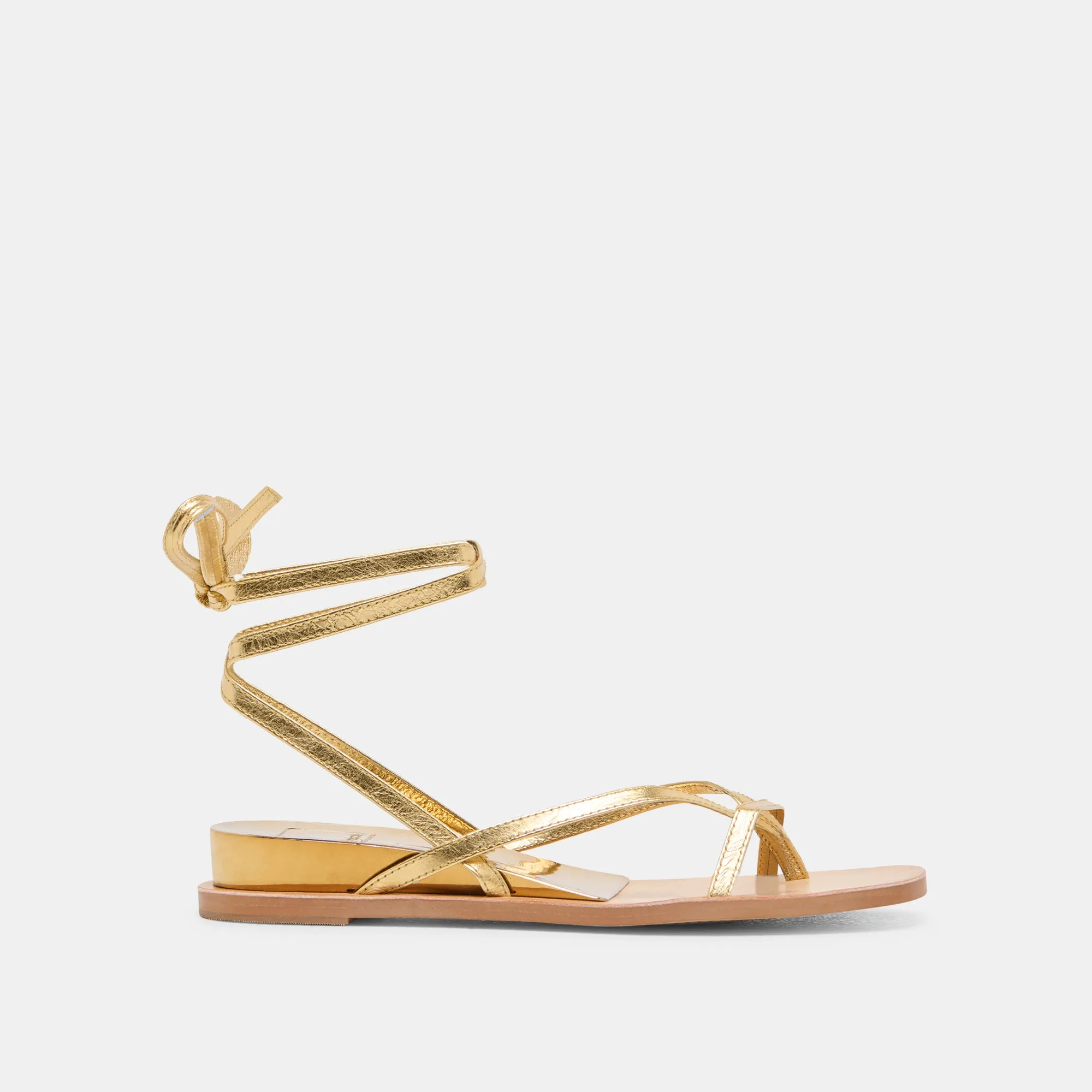 RUDIE SANDALS DARK GOLD METALLIC LEATHER sold by Dolce Vita
