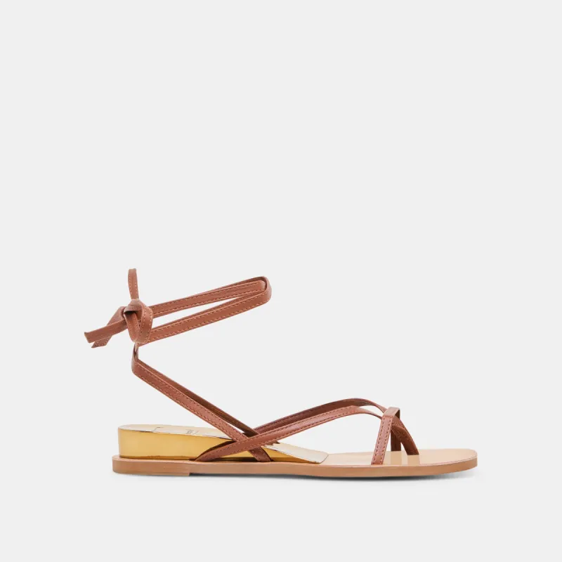 RUDIE SANDALS COGNAC LEATHER sold by Dolce Vita