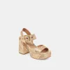 BOBBY DECO HEELS GOLD WOVEN STELLA sold by Dolce Vita