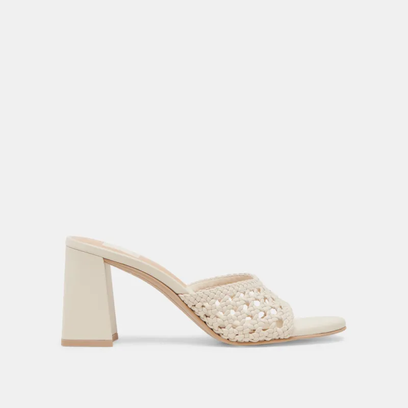 MARGOE HEELS CREME WOVEN STELLA sold by Dolce Vita