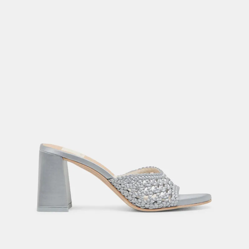 MARGOE HEELS LIGHT BLUE WOVEN SATIN sold by Dolce Vita