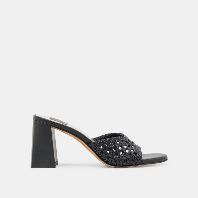 MARGOE HEELS BLACK WOVEN STELLA sold by Dolce Vita