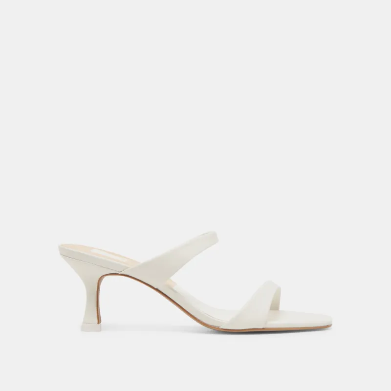 GENORA HEELS WHITE LEATHER sold by Dolce Vita