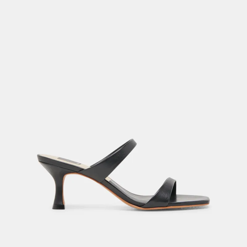 GENORA HEELS BLACK LEATHER sold by Dolce Vita