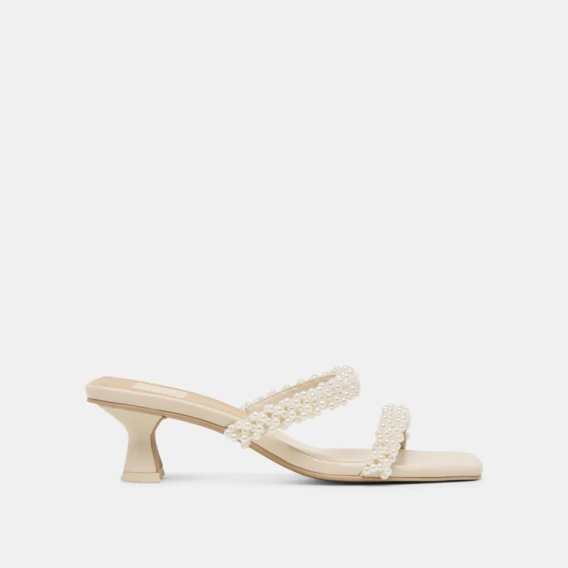 BONI PEARL HEELS VANILLA STELLA sold by Dolce Vita