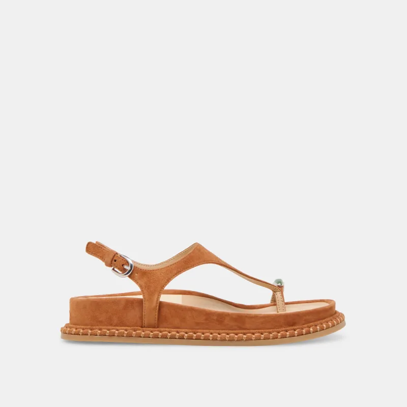 STEFAN GEMSTONE SANDALS CARAMEL SUEDE made by Dolce Vita