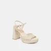 PEYTEN HEELS CREME WOVEN STELLA sold by Dolce Vita