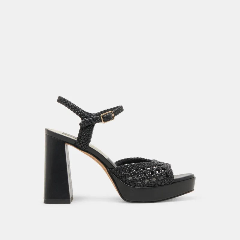 PEYTEN HEELS BLACK WOVEN STELLA sold by Dolce Vita