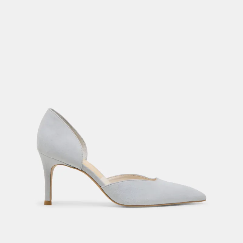 ELOY HEELS LIGHT BLUE SUEDE made by Dolce Vita