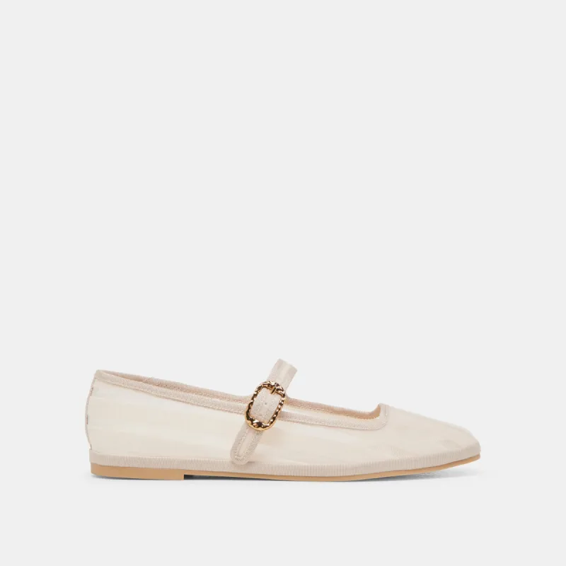 TAMEKA BALLET FLATS BONE STRIPE MESH sold by Dolce Vita