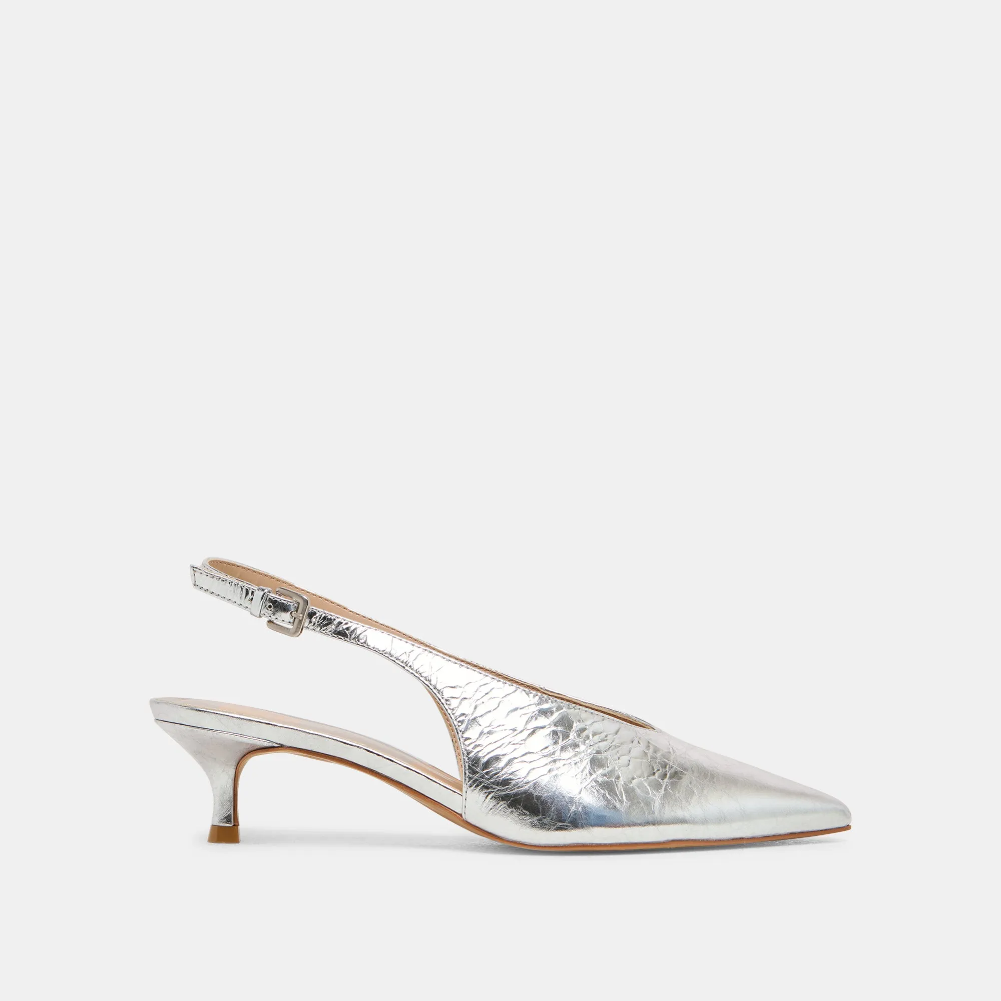 ALENNA HEELS SILVER DISTRESSED LEATHER sold by Dolce Vita