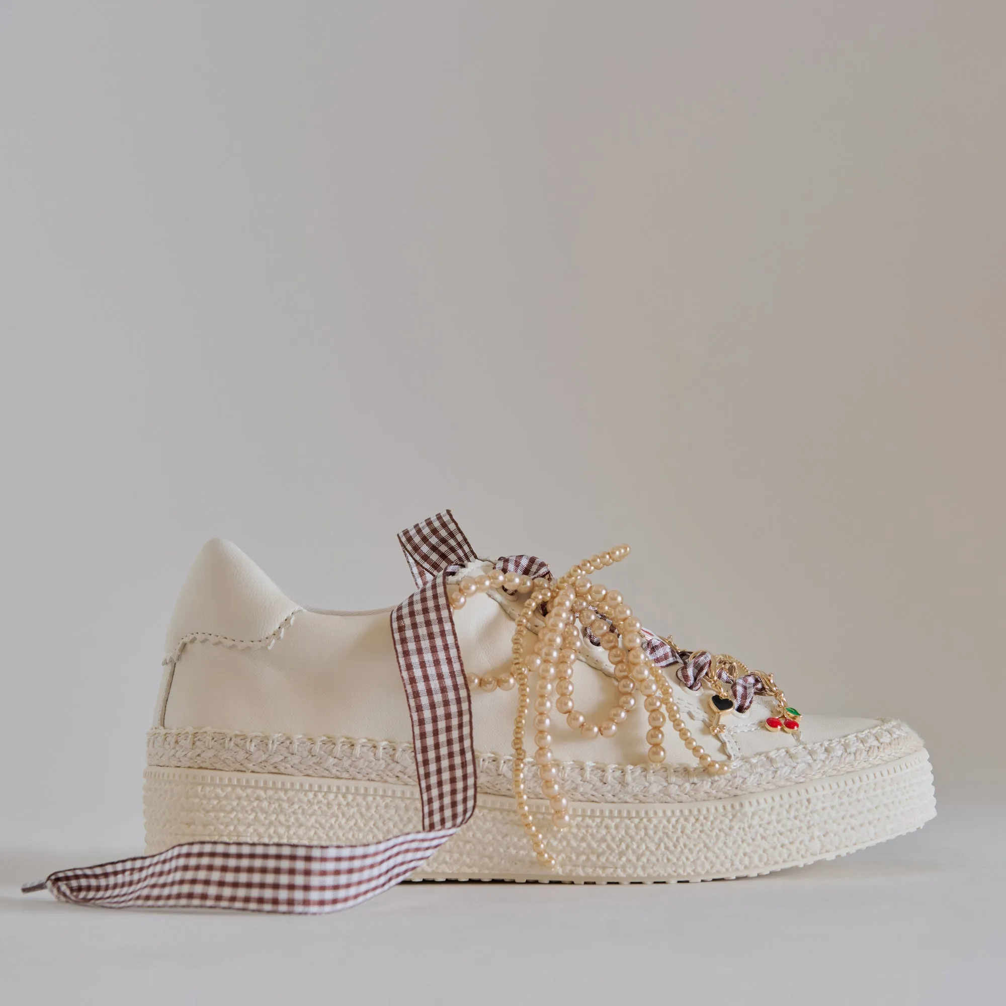 GINGHAM LACE BURGUNDY MULTI sold by Dolce Vita product image thumbnail 2