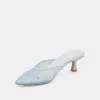 CLARA WIDE HEELS ICE BLUE MESH sold by Dolce Vita