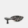 CLARA WIDE HEELS BLACK MESH sold by Dolce Vita