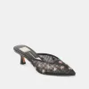 CLARA WIDE HEELS BLACK MESH sold by Dolce Vita