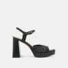 PEYTEN WIDE HEELS BLACK WOVEN STELLA sold by Dolce Vita