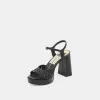 PEYTEN WIDE HEELS BLACK WOVEN STELLA sold by Dolce Vita