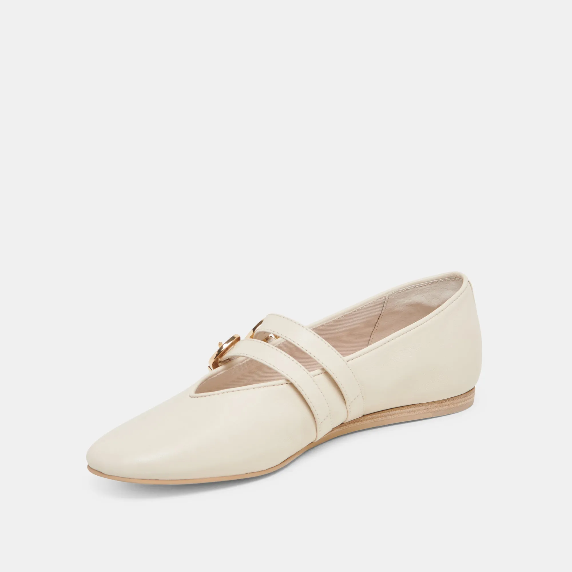 BAYLEE WIDE BALLET FLATS IVORY LEATHER sold by Dolce Vita product image thumbnail 4