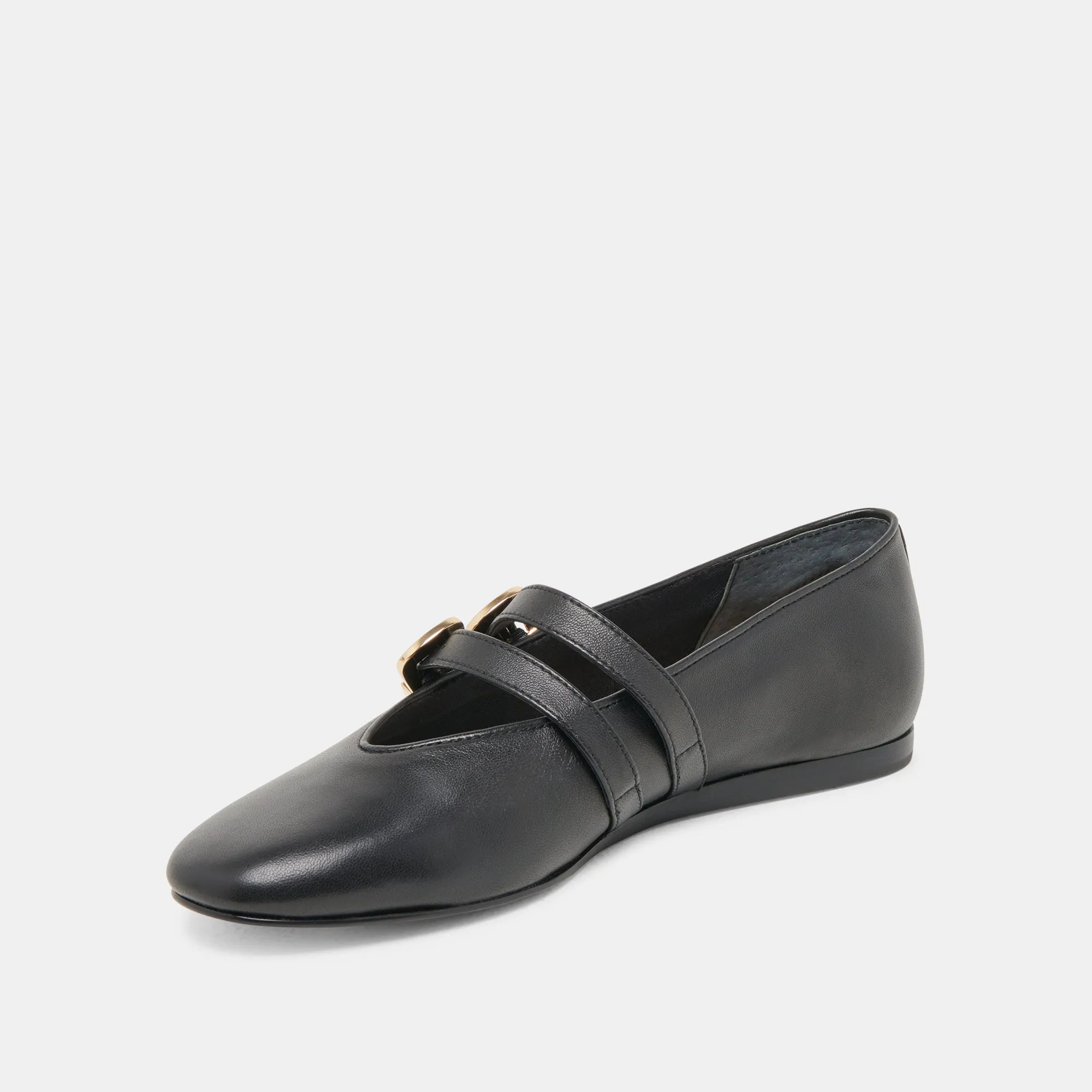 BAYLEE WIDE BALLET FLATS BLACK LEATHER sold by Dolce Vita product image thumbnail 4