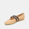 BAYLEE WIDE BALLET FLATS NATURAL RAFFIA sold by Dolce Vita