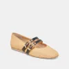 BAYLEE WIDE BALLET FLATS NATURAL RAFFIA sold by Dolce Vita