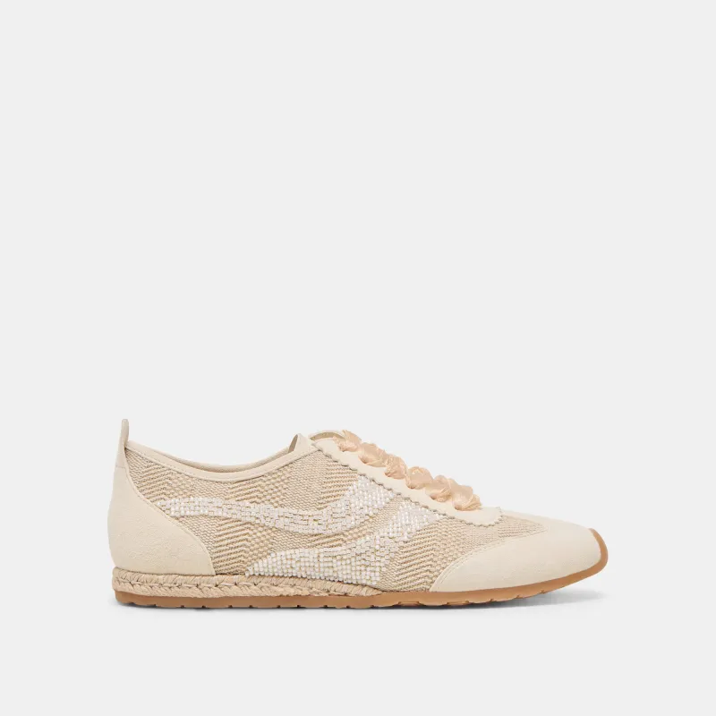 DREAM BEAD SNEAKERS NATURAL MULTI BURLAP made by Dolce Vita