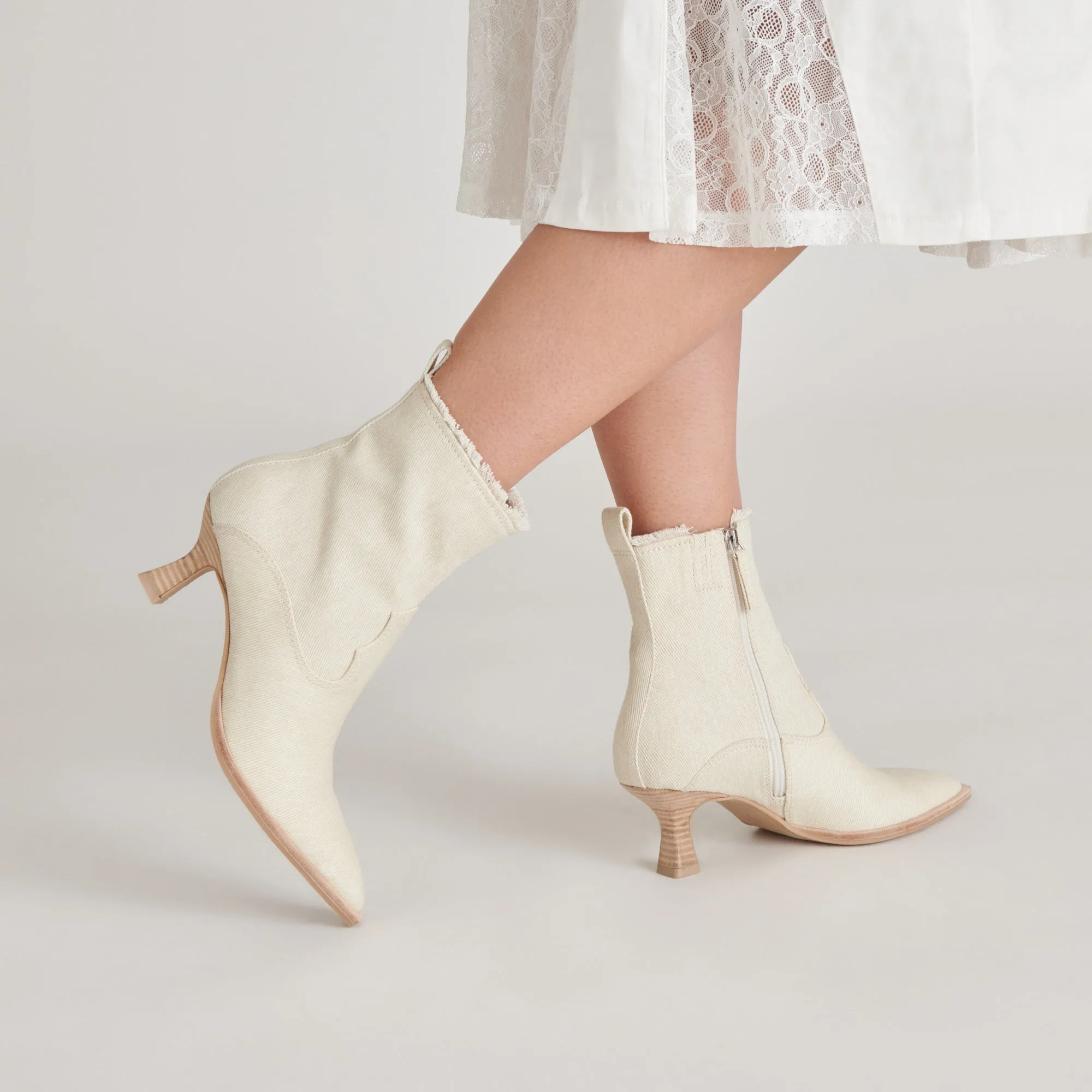 AUSTIN BOOTS IVORY DENIM - re:vita sold by Dolce Vita product image thumbnail 2