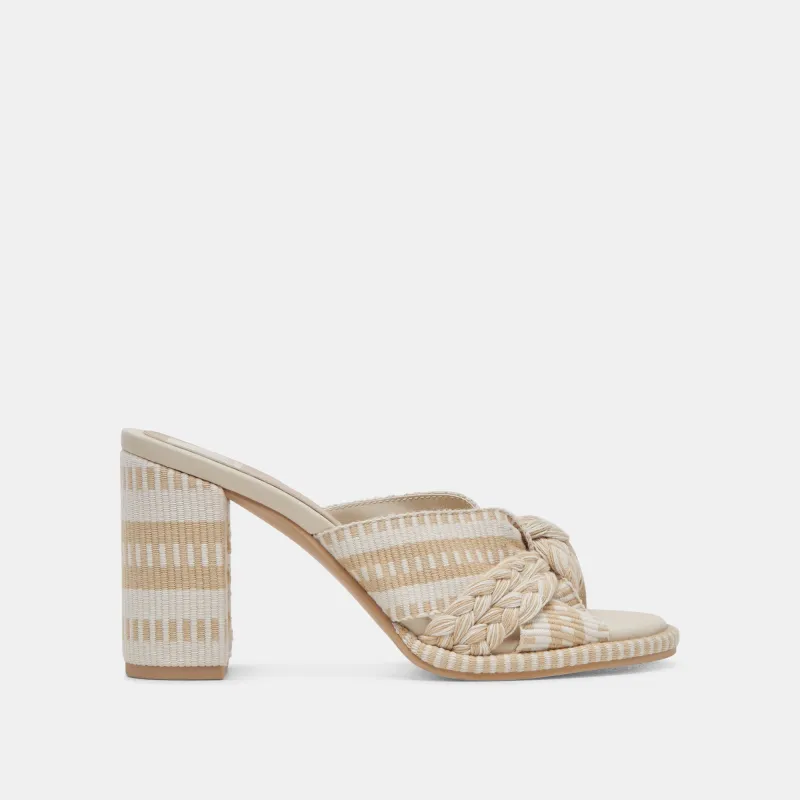 BRILAH HEELS NATURAL MULTI WOVEN - re:vita sold by Dolce Vita