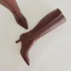 AUGGIE EXTRA WIDE CALF BOOTS CHOCOLATE LEATHER - re:vita sold by Dolce Vita
