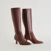 AUGGIE EXTRA WIDE CALF BOOTS CHOCOLATE LEATHER - re:vita sold by Dolce Vita