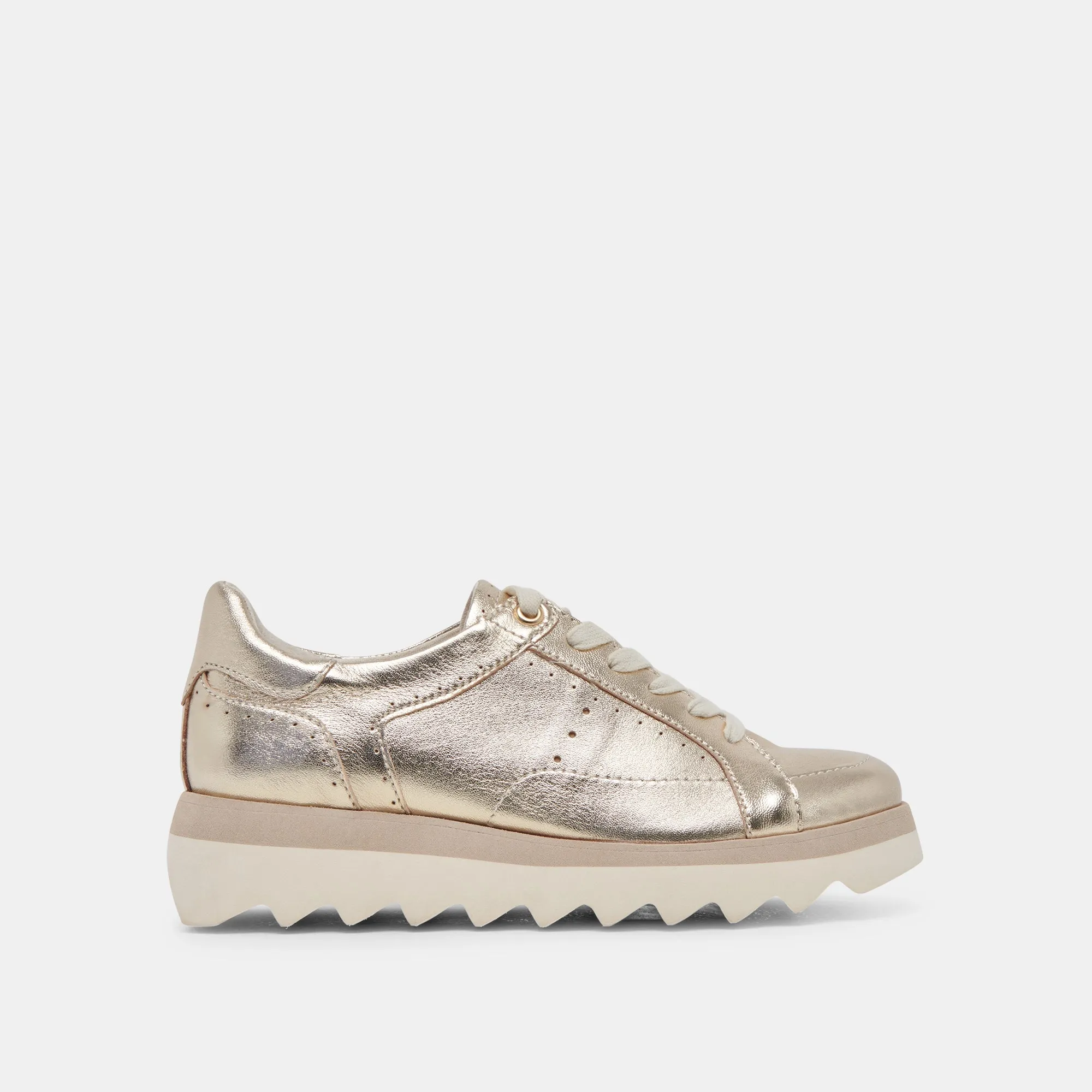 JORGIE SNEAKERS PLATINUM METALLIC LEATHER - re:vita sold by Dolce Vita