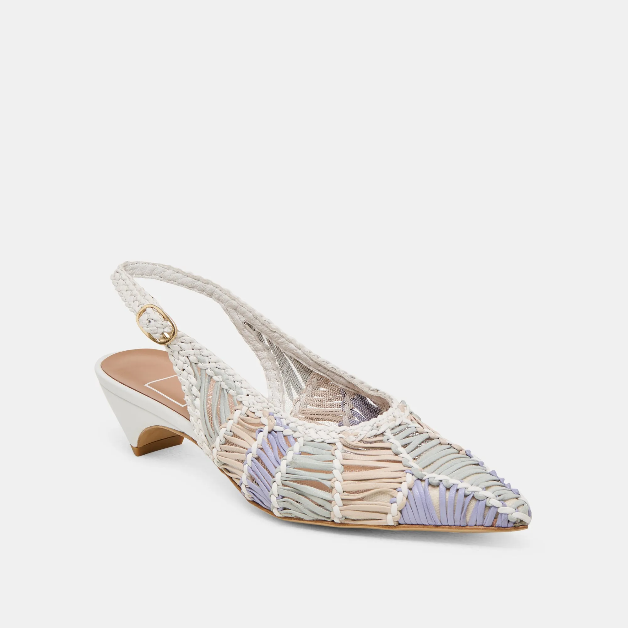 DAFNEY HEELS WHITE MULTI WOVEN LEATHER sold by Dolce Vita product image thumbnail 2