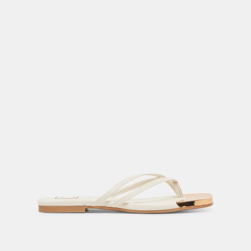 LAGUNA SANDALS OFF WHITE LEATHER sold by Dolce Vita