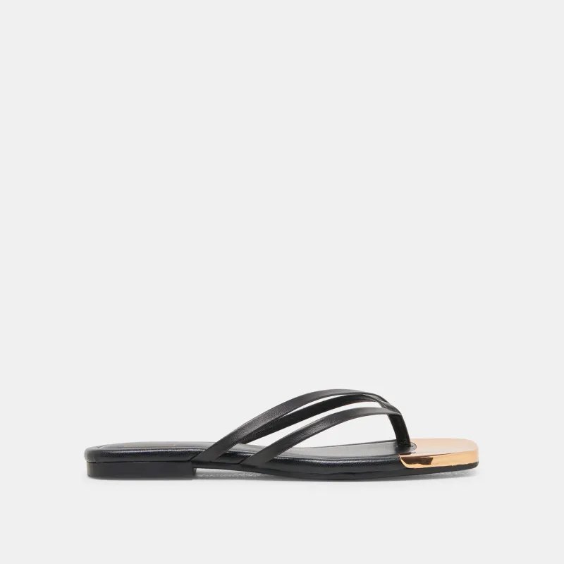 LAGUNA SANDALS BLACK LEATHER sold by Dolce Vita