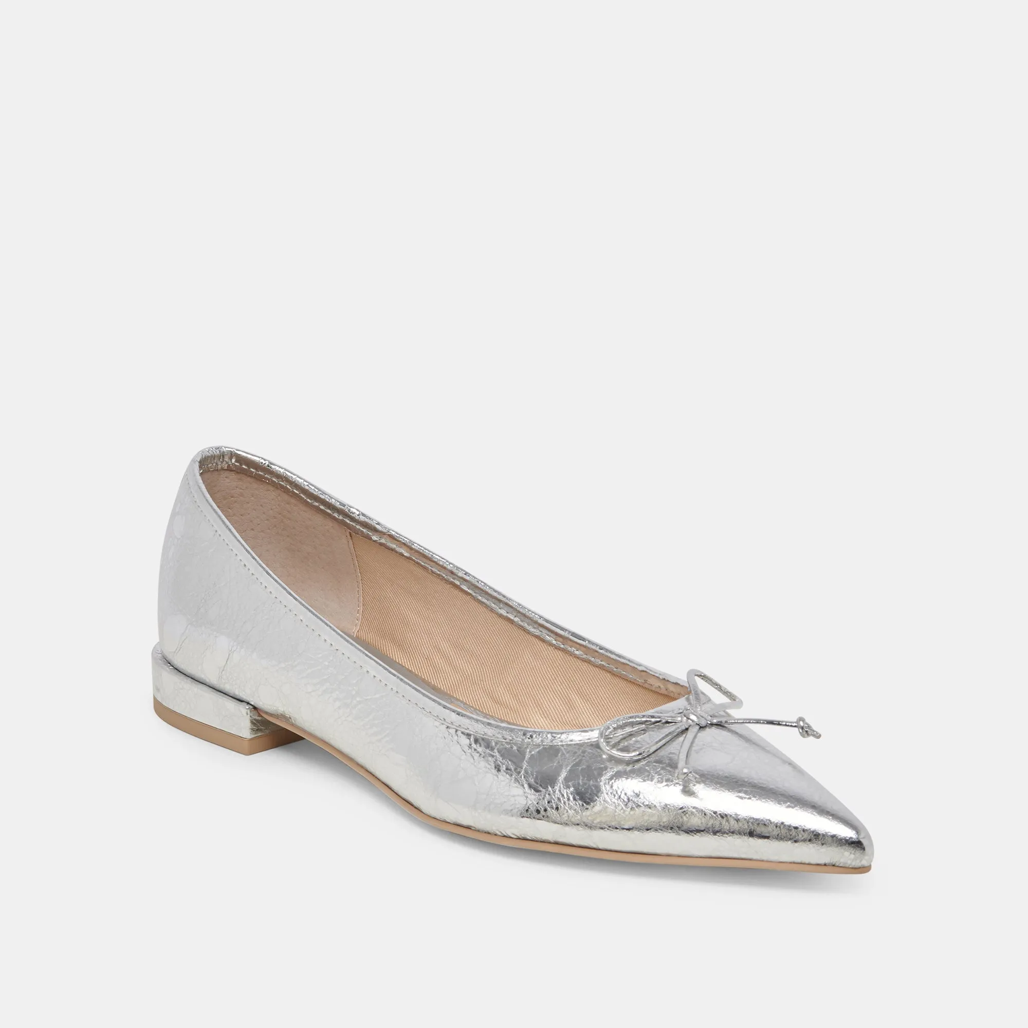 PALANI BALLET FLATS SILVER DISTRESSED LEATHER - re:vita sold by Dolce Vita product image thumbnail 2
