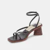 BANITA WIDE SANDALS BLACK LEATHER - re:vita sold by Dolce Vita