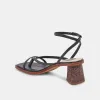 BANITA WIDE SANDALS BLACK LEATHER - re:vita sold by Dolce Vita