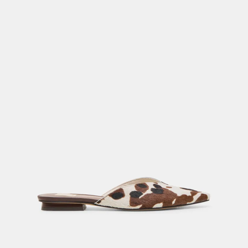 ELM FLATS COCOA TAURUS CALF HAIR sold by Dolce Vita