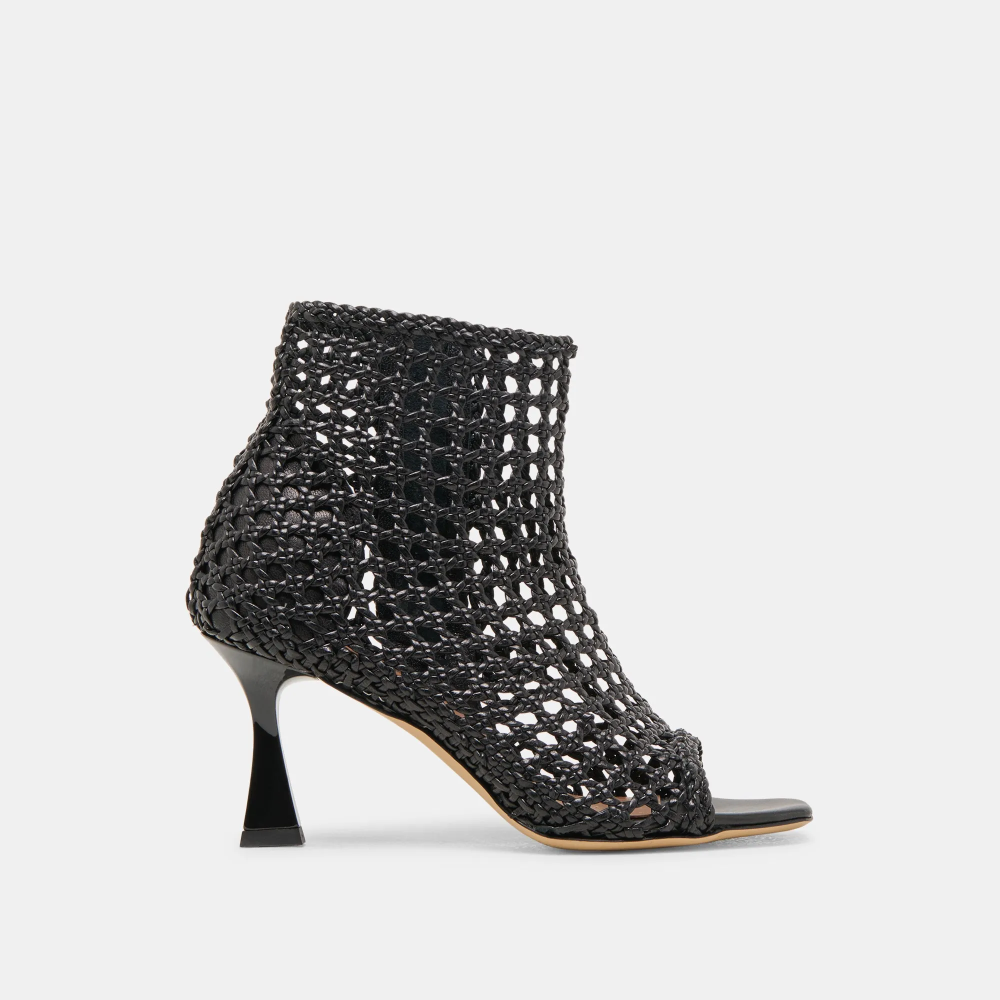 QUIN HEELS BLACK WOVEN LEATHER sold by Dolce Vita
