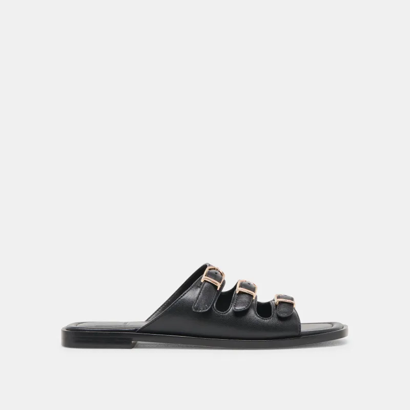 FIN SANDALS BLACK LEATHER sold by Dolce Vita