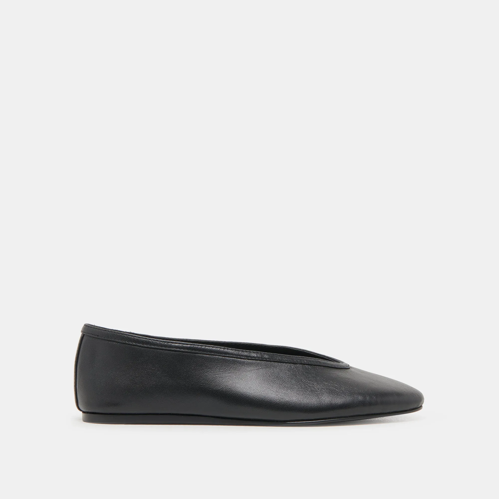 BRAIDY BALLET FLATS BLACK LEATHER sold by Dolce Vita