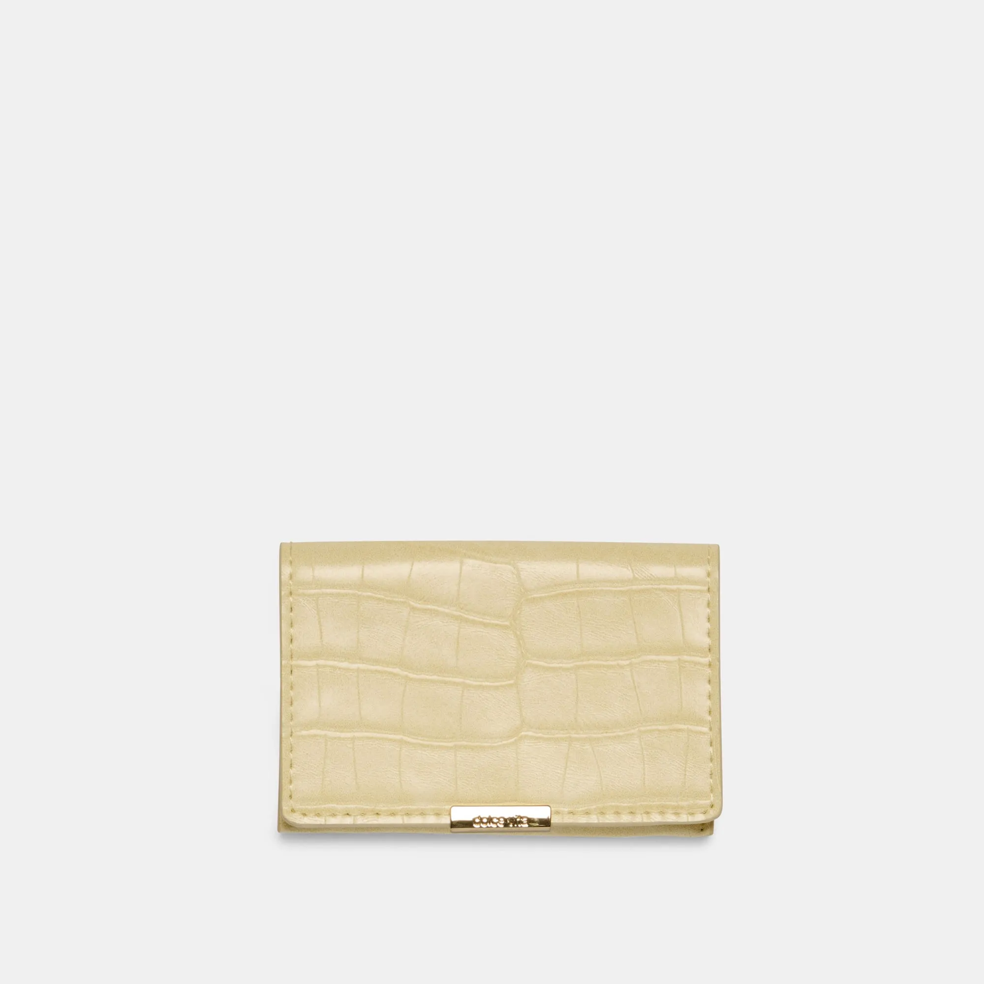 MINI-ME WALLET BUTTER YELLOW CROCO STELLA sold by Dolce Vita